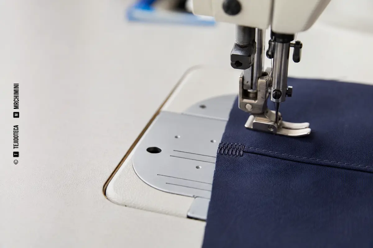 Representación técnica de remate en confección textil.