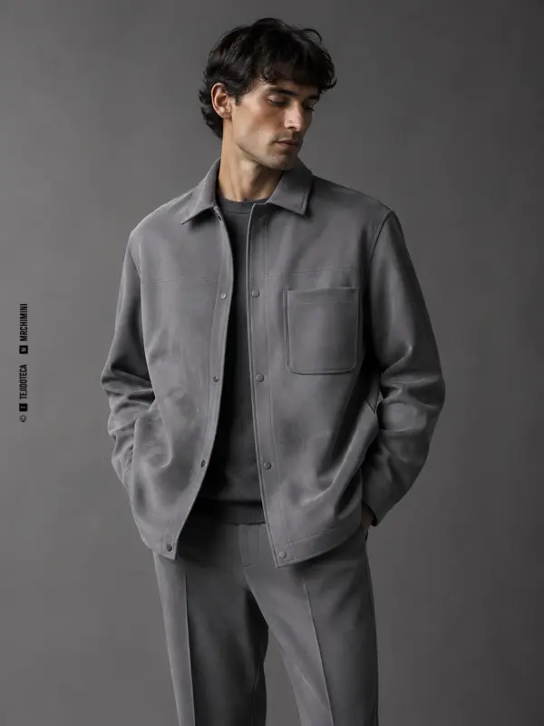 Chaqueta de moda confeccionada con Alcantara