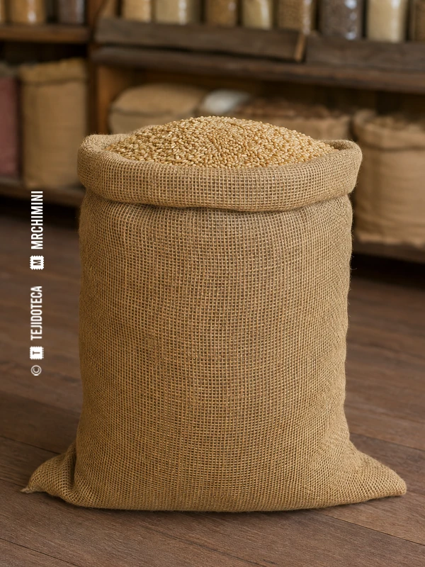Saco de almacenamiento de Arpillera en natural tostado #B89A68
