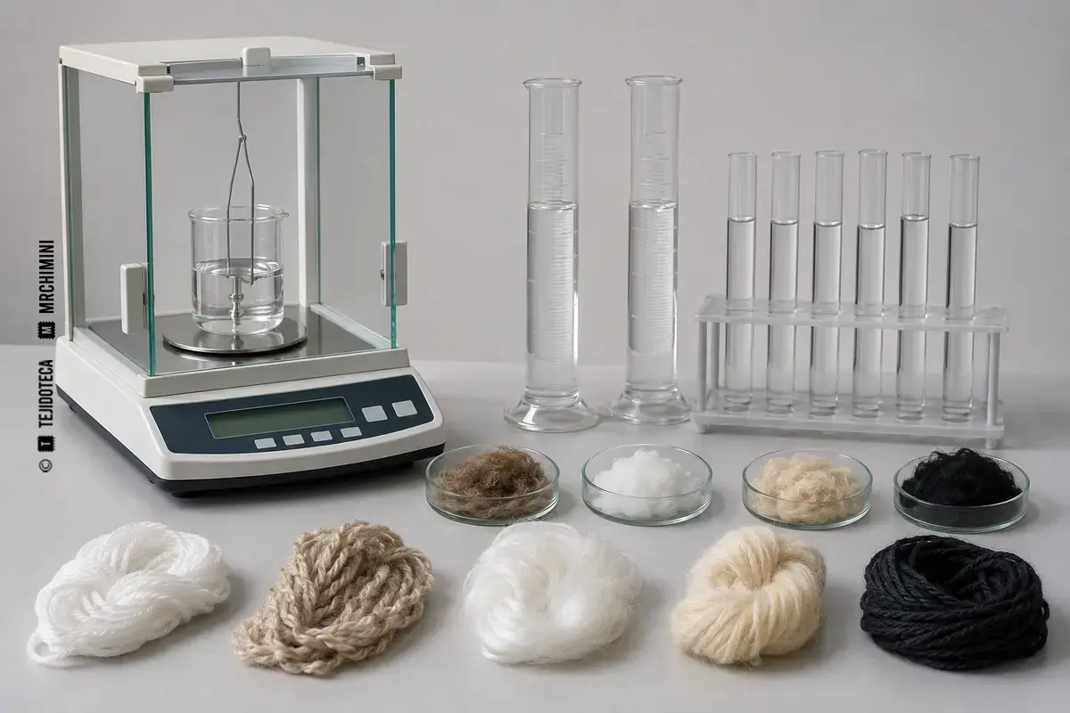 DENSIDAD DE LA FIBRA – TEJIDOTECA Representación técnica de densidad de la fibra en el ámbito de las fibras textiles.