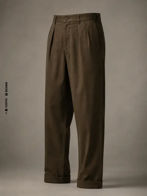 Pantalón confeccionado con tejido fustán