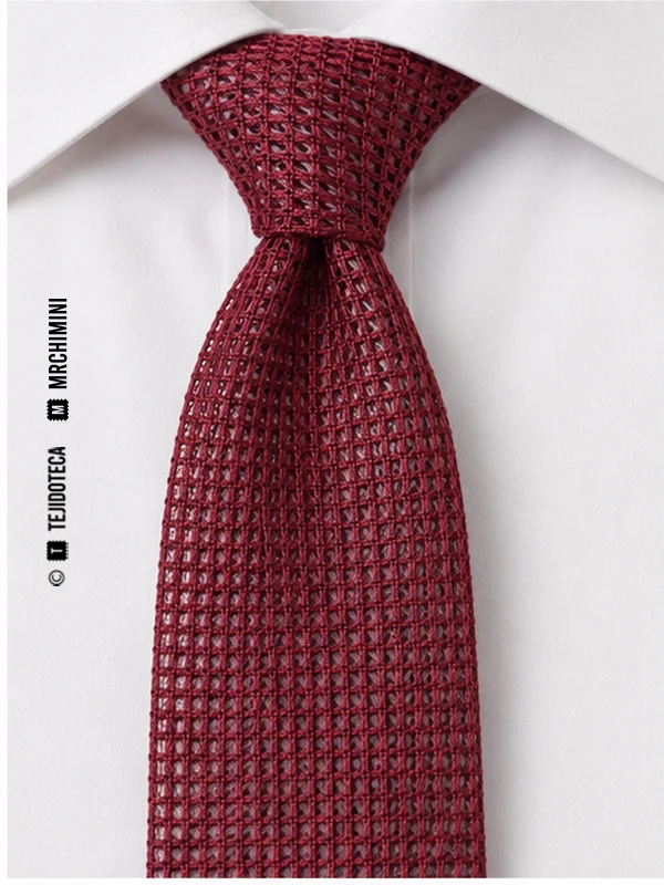 Corbata de grenadina de Grenadina en rojo vino #7B2737