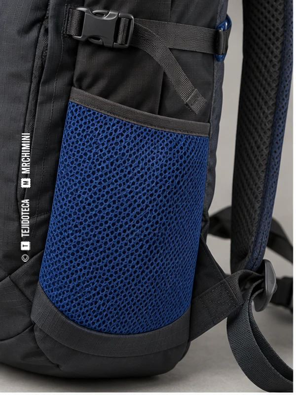Bolsillo de mochila de Malla en azul cobalto #255FA8