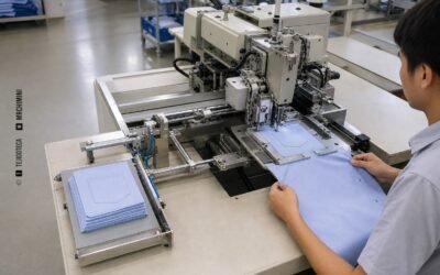 Máquina de colocar bolsillos de camisa