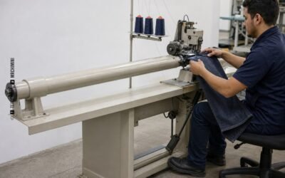 Máquina de costura solapada de brazo desplazado