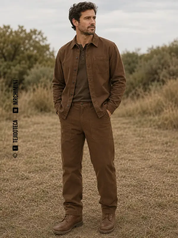 Pantalón de campo de Moleskin en tabaco #8B5A3C