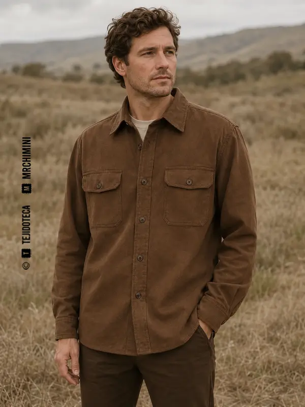 Sobrecamisa de Moleskin en tabaco #8B5A3C