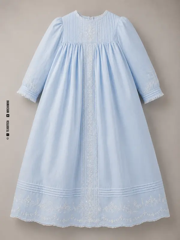 Vestido infantil de ceremonia confeccionado con nansú
