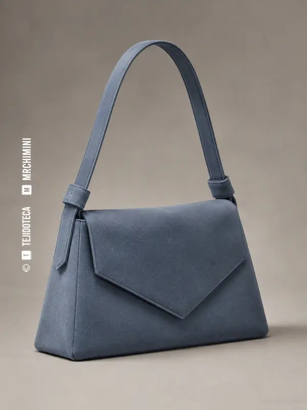 Bolso de hombro confeccionado en nobuk
