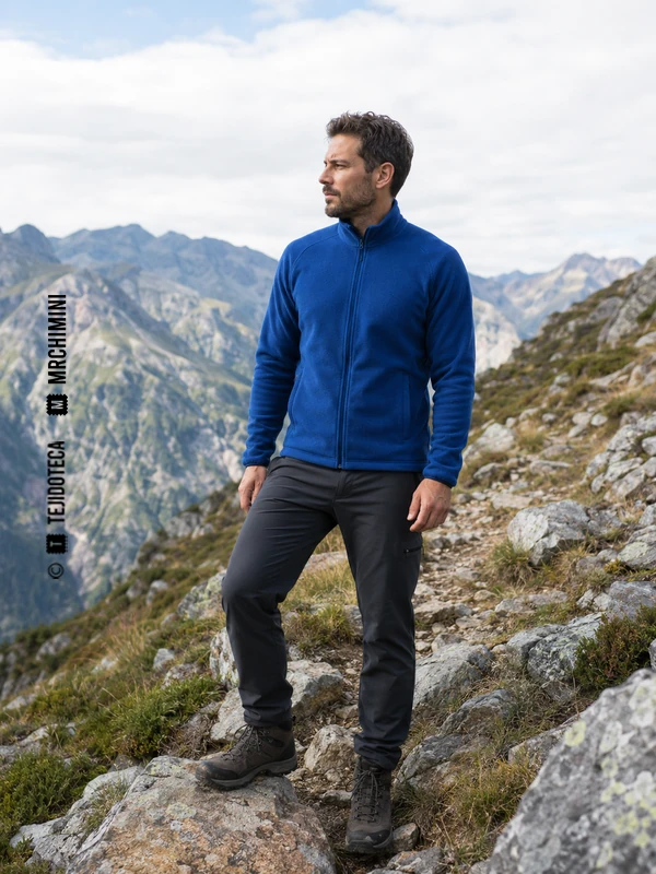 Chaqueta de Polar en azul cobalto #2155A6