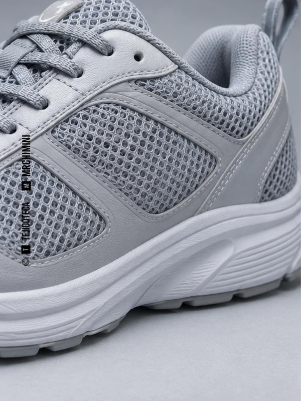 Zapatilla técnica de Spacer 3D en gris plata #AEB6BF