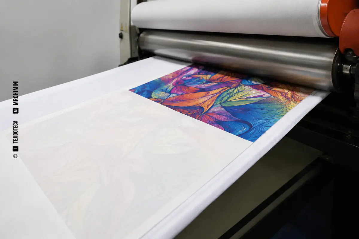 Sublimación textil en calandra — TEJIDOTECA
