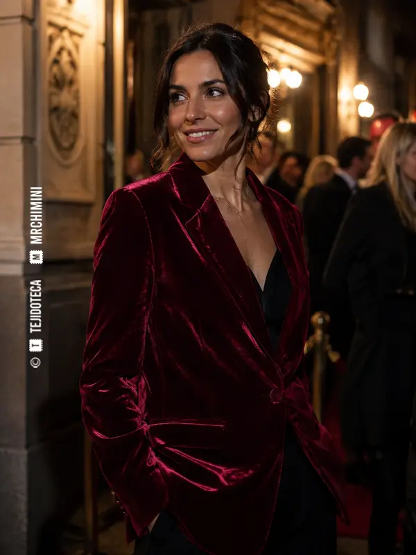 Vestido de terciopelo en una ocasión nocturna