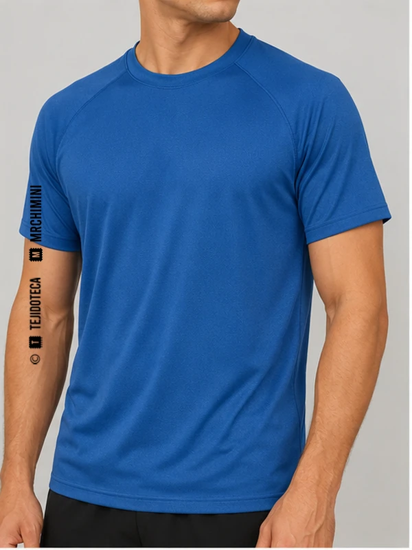 Camiseta deportiva de Tricot en azul eléctrico #2468A2