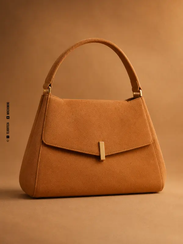 Bolso estructurado confeccionado con Ultrasuede