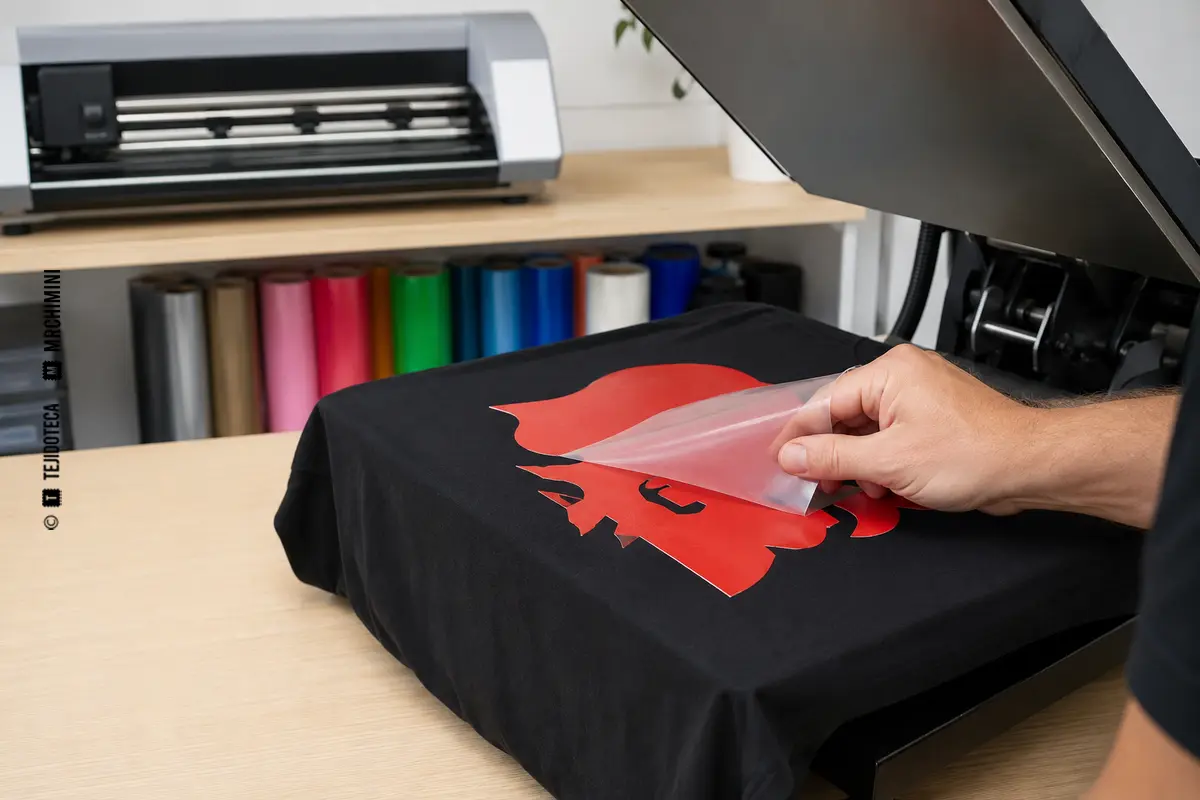 Aplicación de vinilo textil — TEJIDOTECA