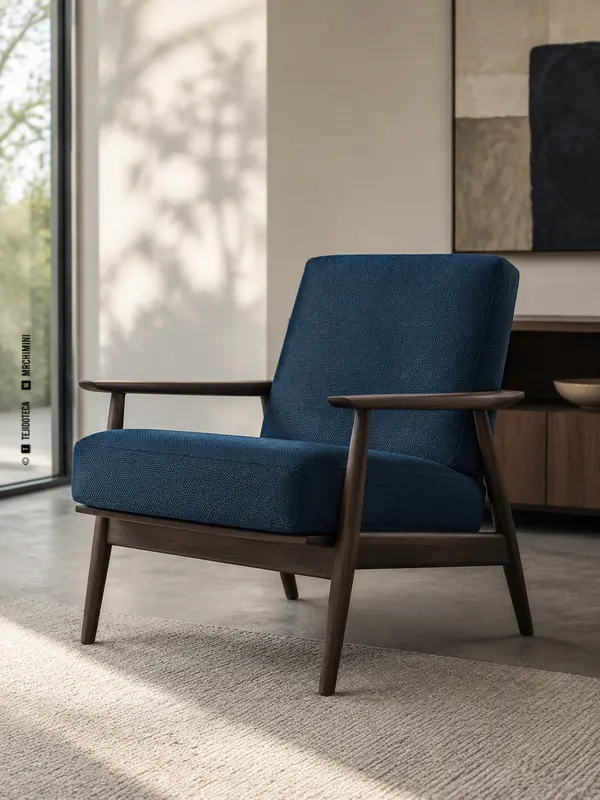 Sillón tapizado con tejido Xorel