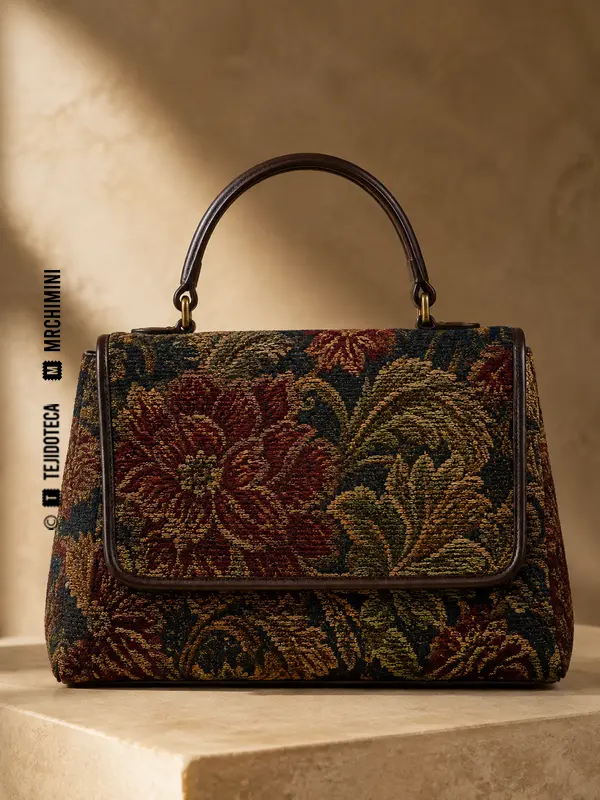 Bolso confeccionado en gobelino