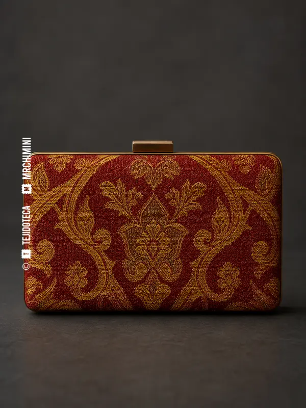 Bolso de mano revestido con lampas