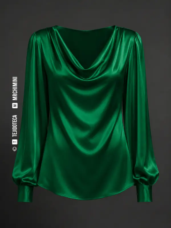 Blusa confeccionada en mesalina