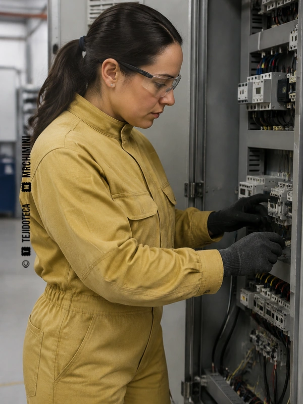 Técnica de mantenimiento con mono ignífugo de tejido NOMEX®