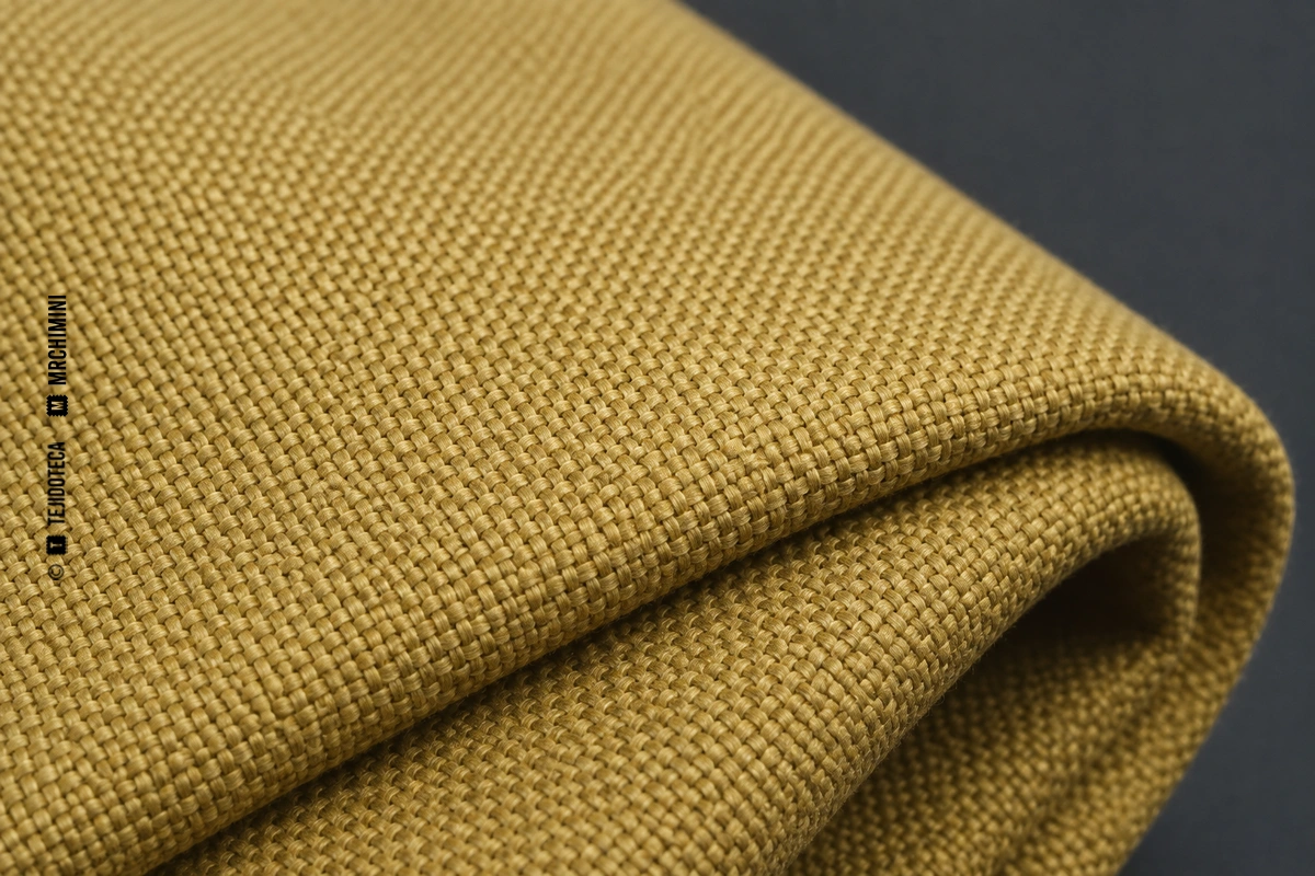 Macro de tejido NOMEX® dorado mate de aramida con ligamento compacto