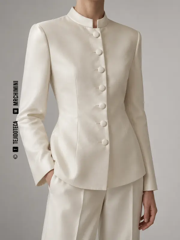 Chaqueta confeccionada en peau de soie