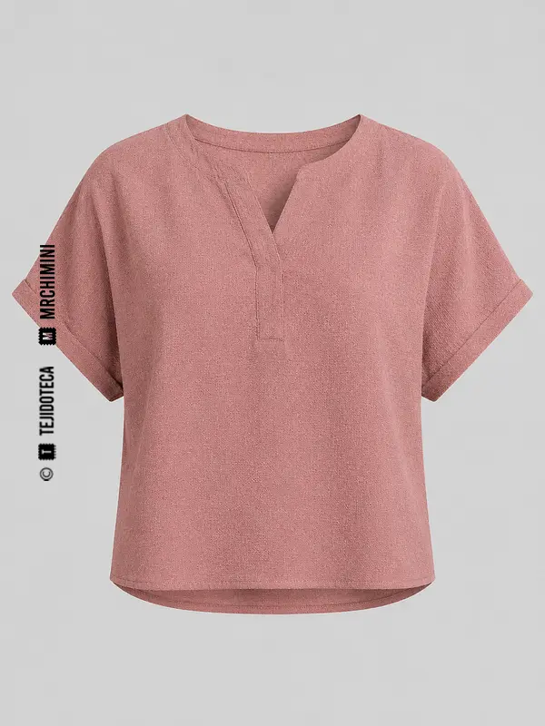 Blusa confeccionada en seda noil