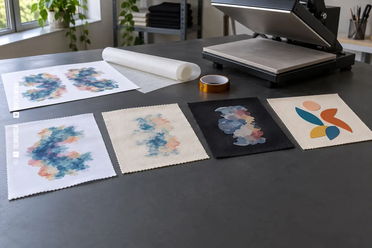 Comparación de sublimación, papel transfer y vinilo de transferencia térmica — TEJIDOTECA