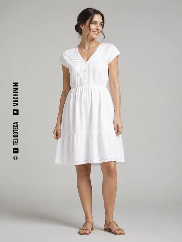 Vestido confeccionado en dobby