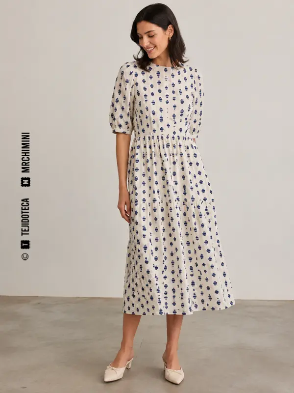 Vestido confeccionado en fil coupé
