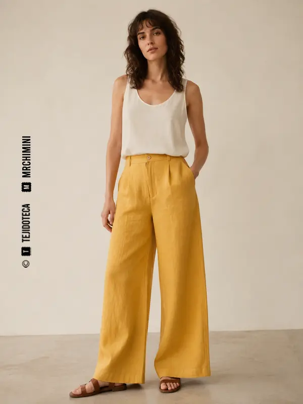 Pantalón confeccionado en nanquín