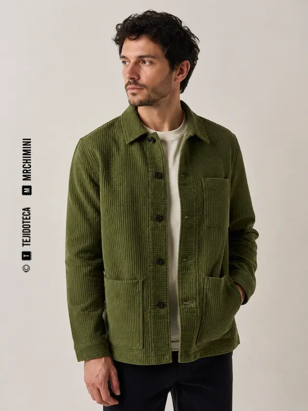 Chaqueta de trabajo confeccionada en Bedford cord