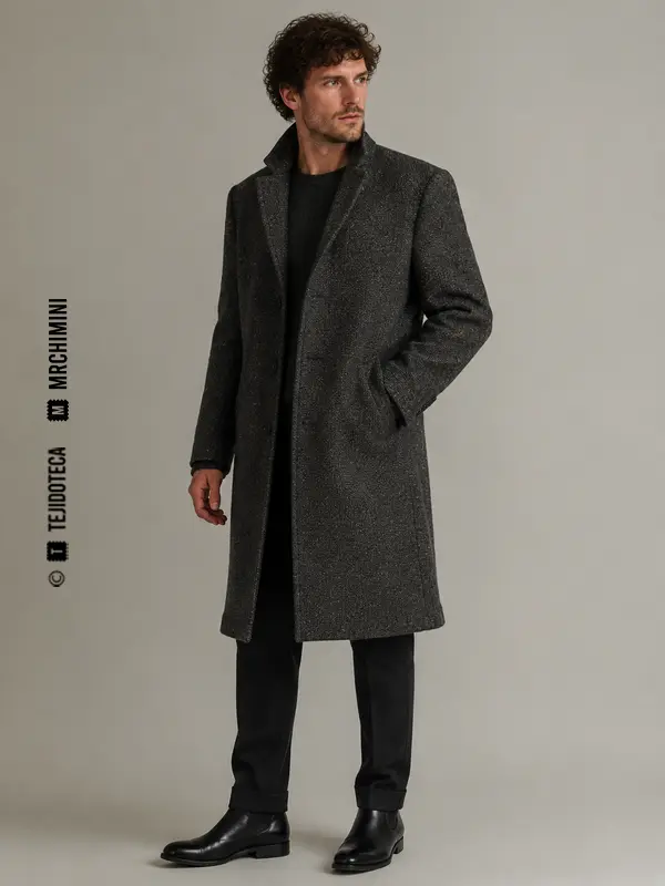 Abrigo confeccionado en Donegal tweed
