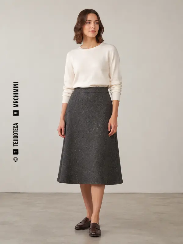 Falda confeccionada en Donegal tweed