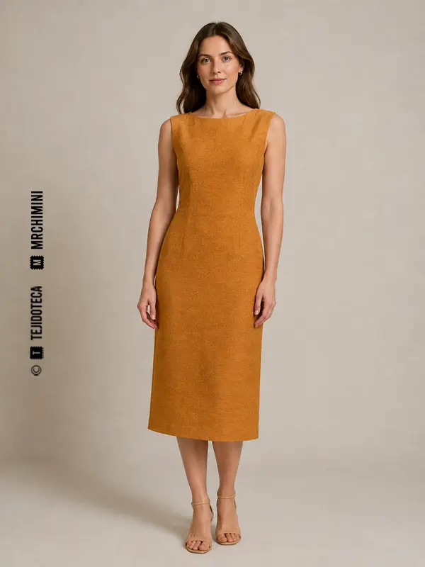 Vestido confeccionado en seda Matka