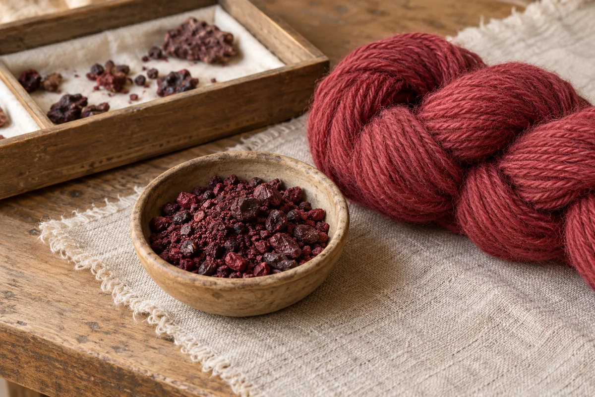 COCHINILLA ARMENIA · TEJIDOTECA Cochinilla armenia: materia tintórea y muestras textiles orientativas — TEJIDOTECA
