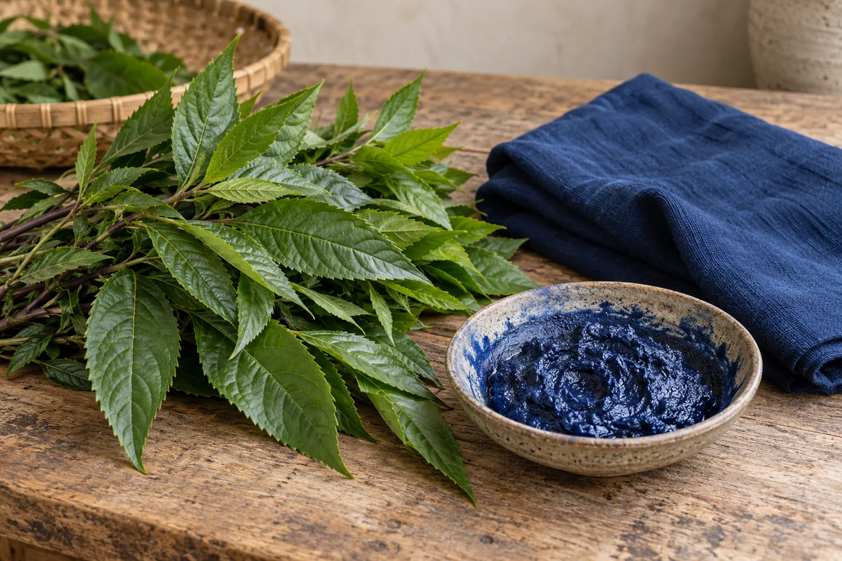 ÍNDIGO DE ASSAM · TEJIDOTECA Índigo de assam: materia tintórea y muestras textiles orientativas — TEJIDOTECA