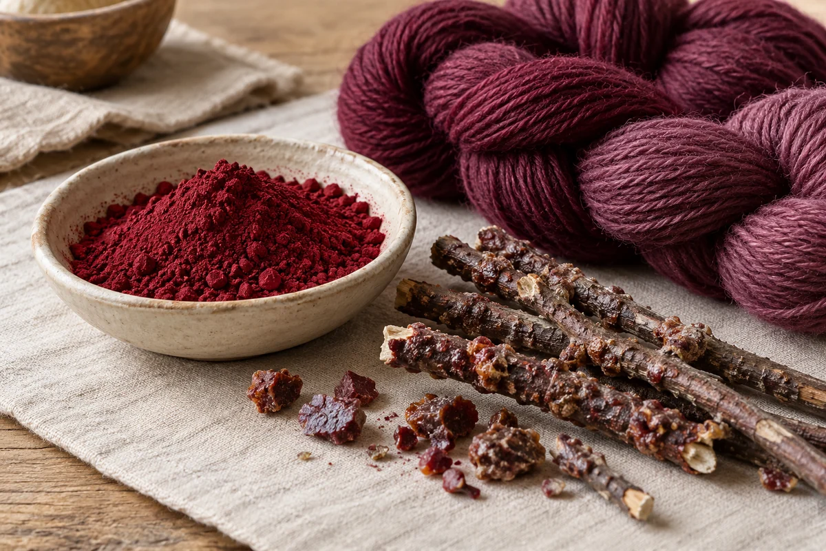 LAC · TEJIDOTECA Lac: materia tintórea y muestras textiles orientativas — TEJIDOTECA