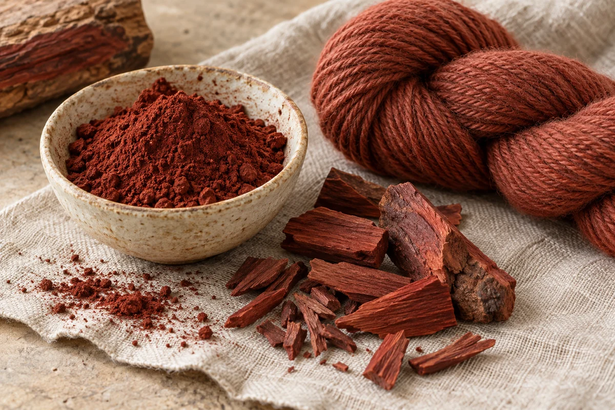 SÁNDALO ROJO · TEJIDOTECA Sándalo rojo: materia tintórea y muestras textiles orientativas — TEJIDOTECA