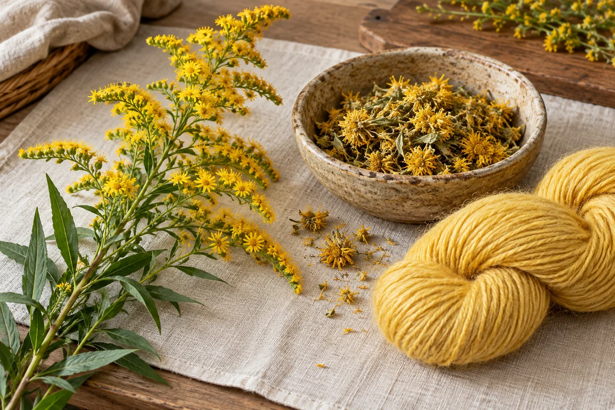 VARA DE ORO · TEJIDOTECA Vara de oro: materia tintórea y muestras textiles orientativas — TEJIDOTECA